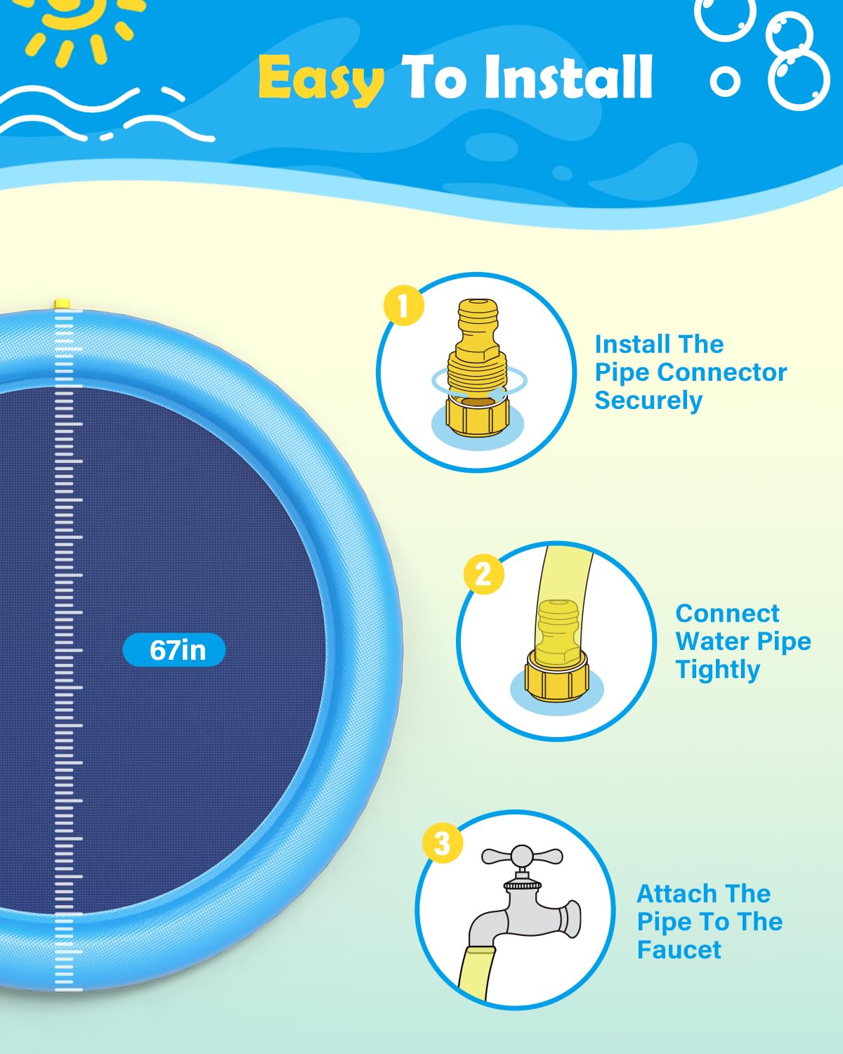 Dog Splash Pad Thick Sprinkler - Kids Outdoor Clubhouse recension och pris