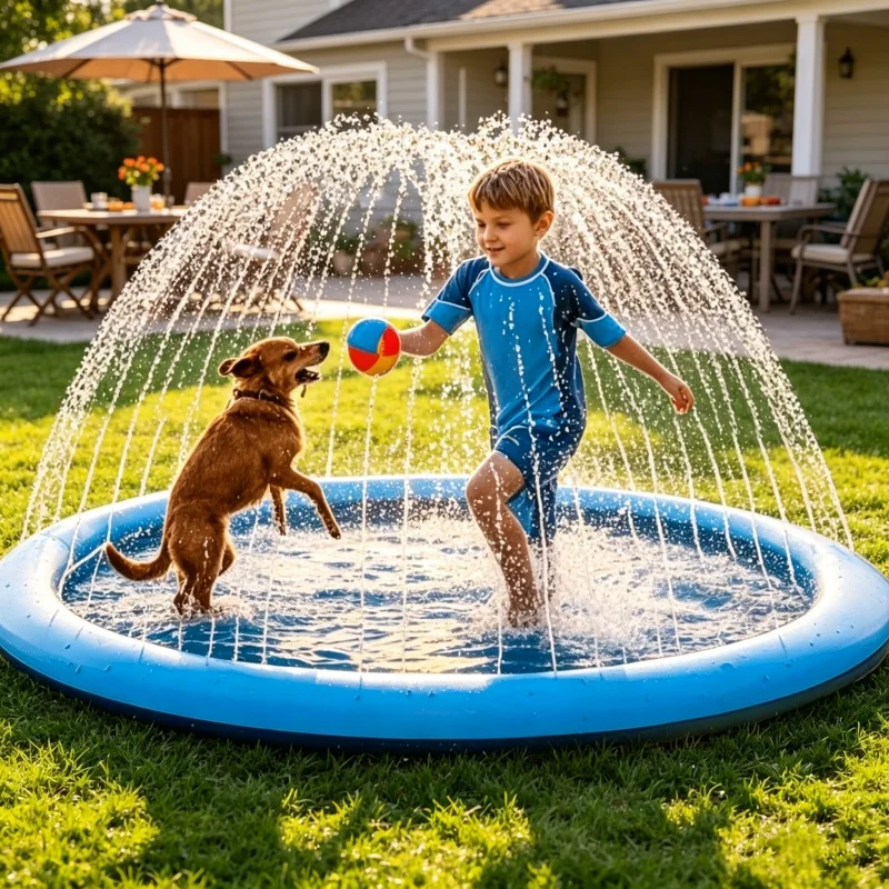 170×180cm Large Water Splash P - Kids Outdoor Clubhouse recension och pris