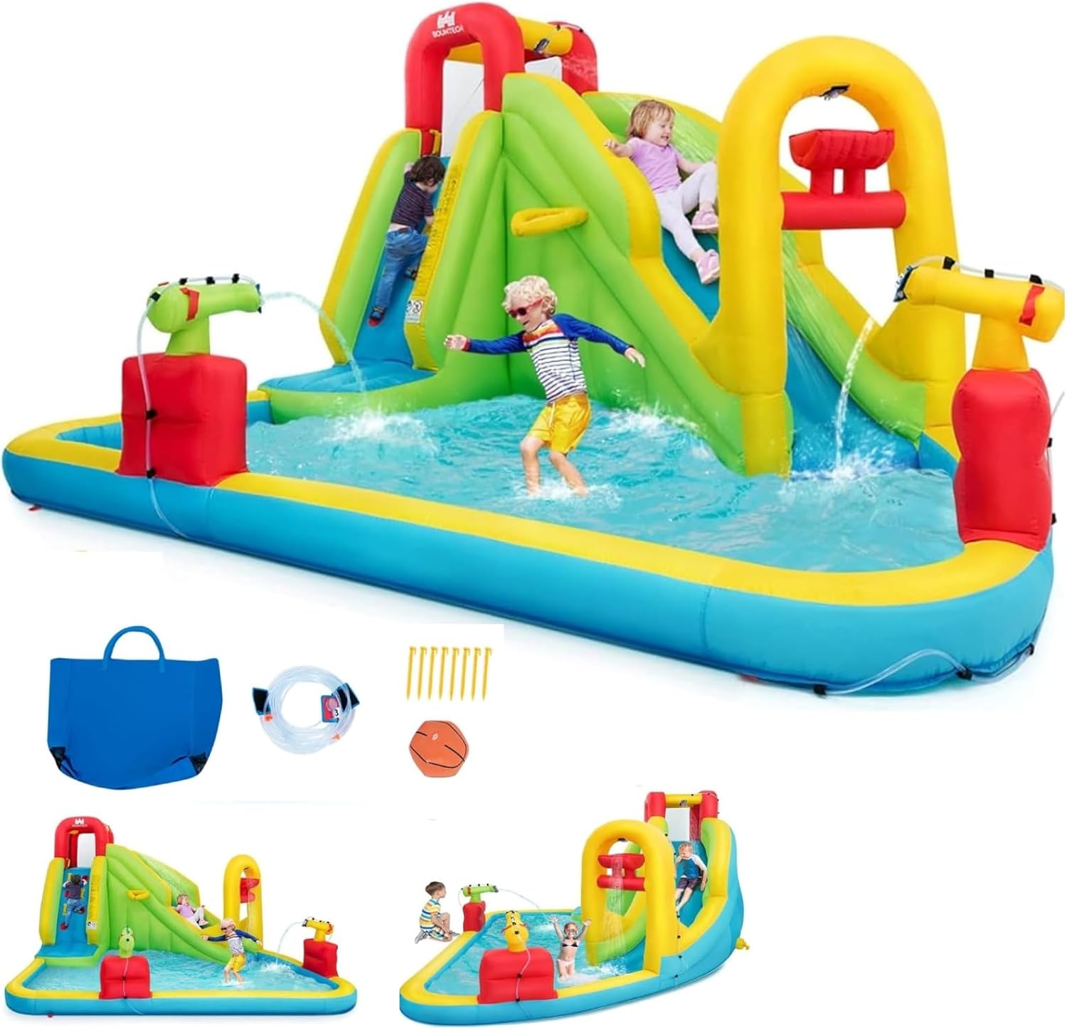 Mega Inflatable Water Park Bou - Kids Outdoor Climbing Wall recension och pris