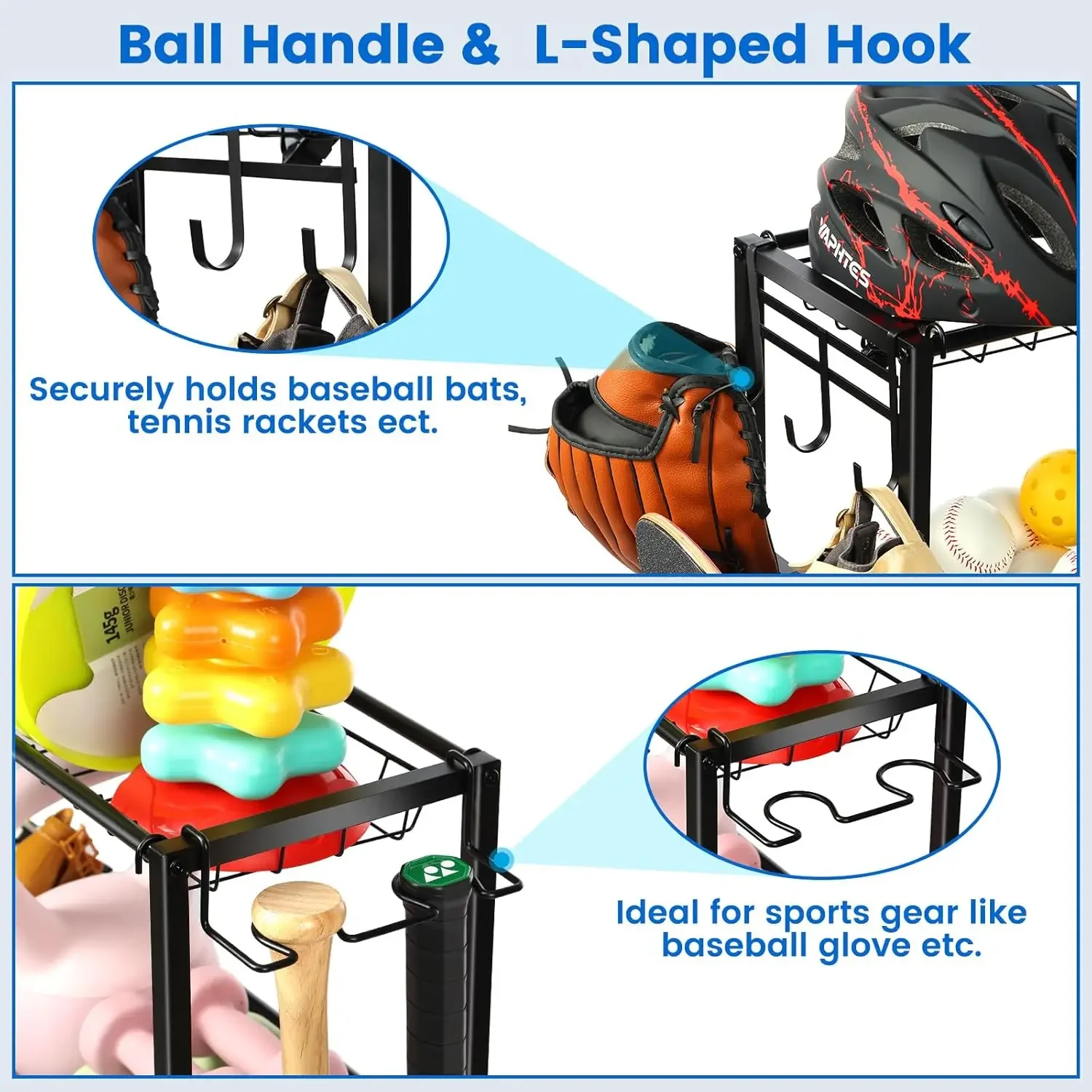 Steel Basketball Rack Organize - Kids Outdoor Gym recension och pris