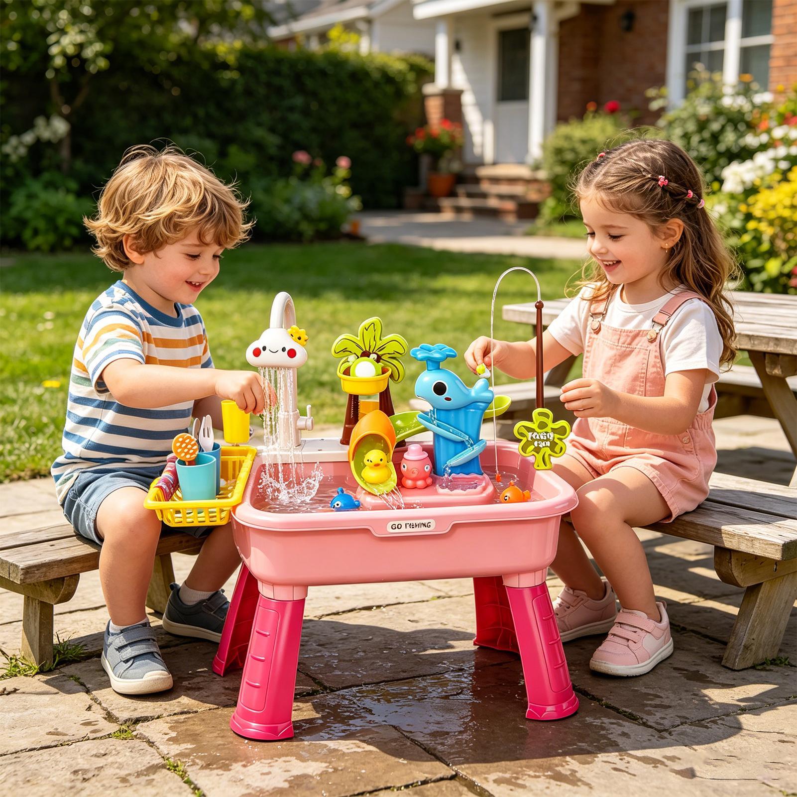 Kids Electric Play Sink with R - Kids Outdoor Water Play Table recension och pris