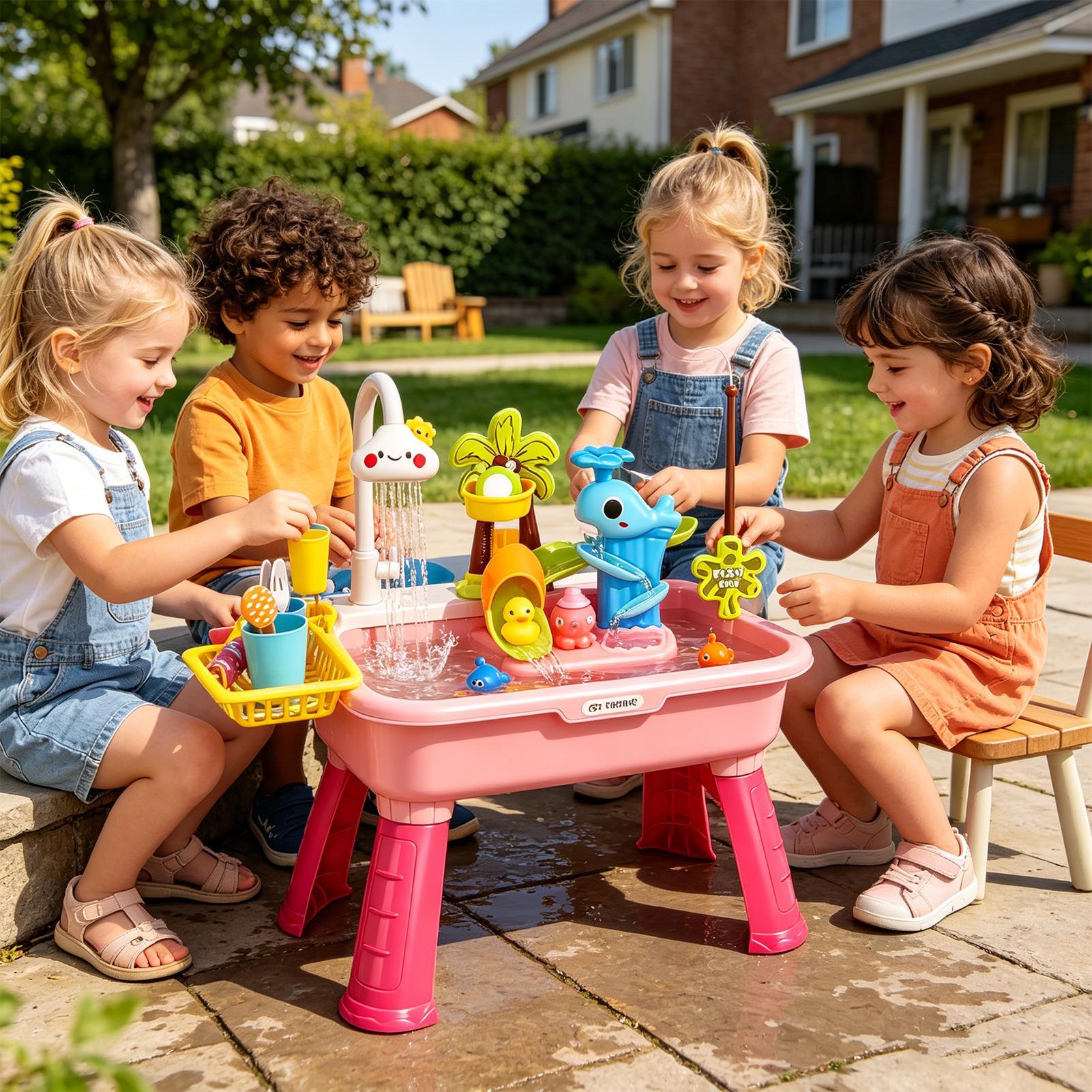 Kids Electric Play Sink with R - Kids Outdoor Water Play Table recension och pris
