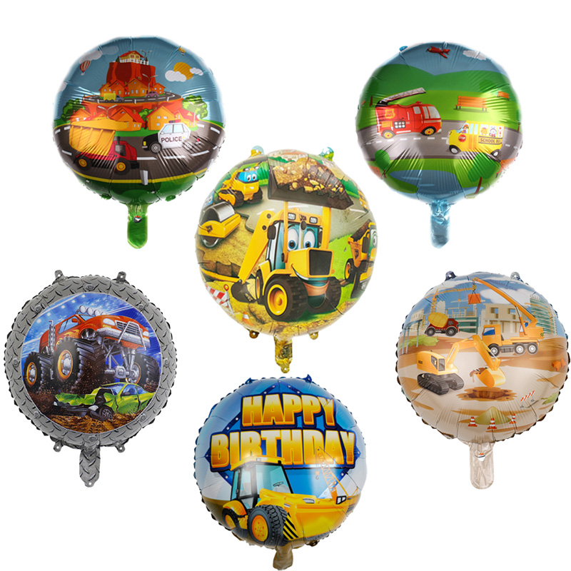 10pcs 18inch Cartoon car engin - Kids Outdoor Excavator recension och pris